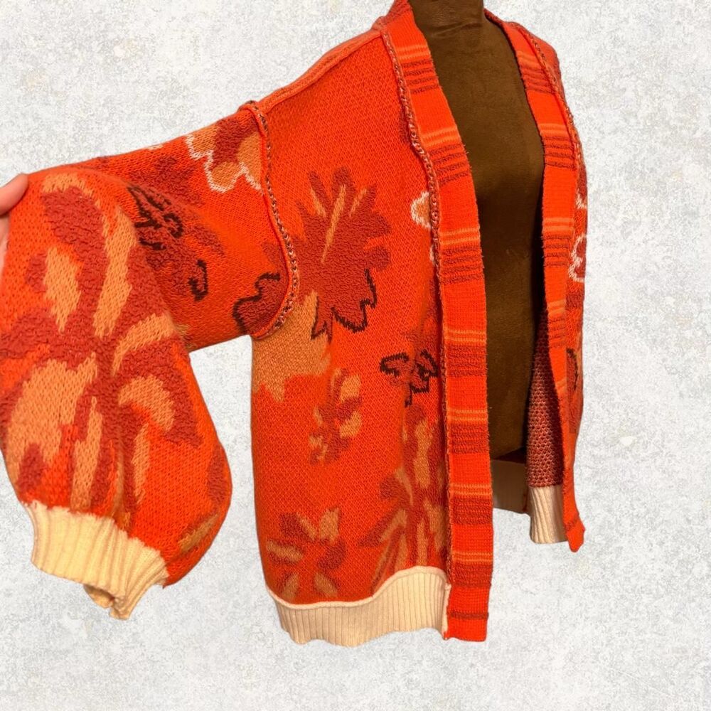 Fall Boho Chunky Oversized Lagenlook Cardigan POL Size S